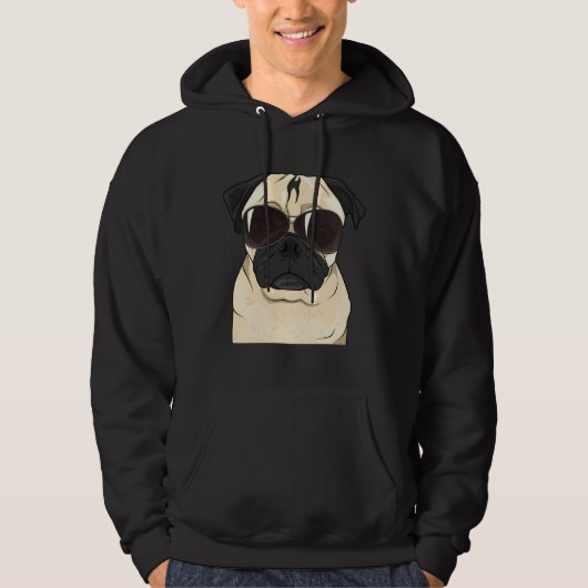 Funny Sunglass Pug T shirt T-shirt voor Pet Lovers (Voorkant)