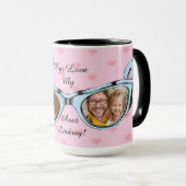 Funny Sunglazen Foto Persoonlijke koffie Mok (Voorkant rechts)