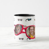 Funny Sunglazen Foto Persoonlijke koffie Mok (Midden)
