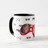 Funny Sunglazen Foto Persoonlijke koffie Mok (Voorkant links)
