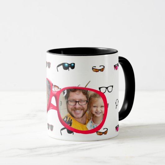 Funny Sunglazen Foto Persoonlijke koffie Mok (Voorkant rechts)