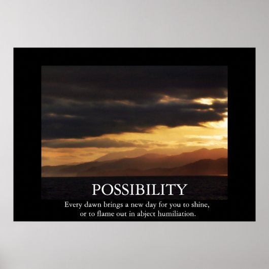 Funny Sunrise Mogelijkheid tot ontmoediging van Po Poster (Voorkant)