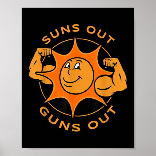 Funny Suns Out Pistolen Out Summer Gift voor Bodyb Poster (Voorkant)
