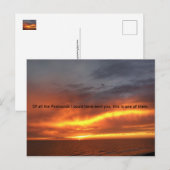 Funny Sunset briefkaart, Postkruising, Briefkaarte Briefkaart (Voorkant / Achterkant)
