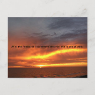 Funny Sunset briefkaart, Postkruising, Briefkaarte Briefkaart