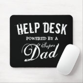 Funny super dad help desk Father's day gift Muismat (Met muis)