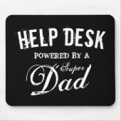 Funny super dad help desk Father's day gift Muismat (Voorkant)