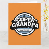 Funny Super Grandpa Kaart (Gele Bloem)