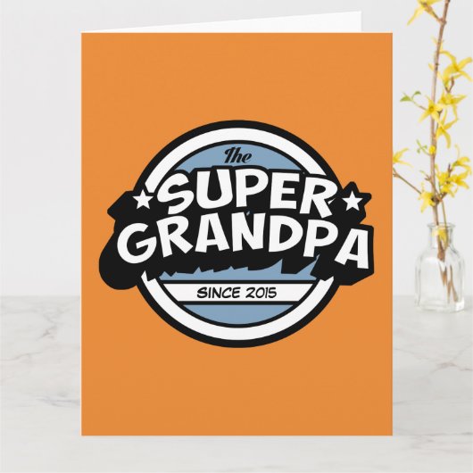 Funny Super Grandpa Kaart (Gele Bloem)