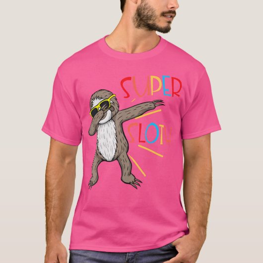 Funny Super Sloth Superheld Dabbing Dance Move Dab T-shirt (Voorkant)