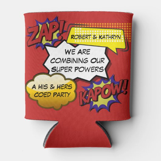 Funny Superheld Bachelor/Bachelorette Party Blikjeskoeler (Voorkant)