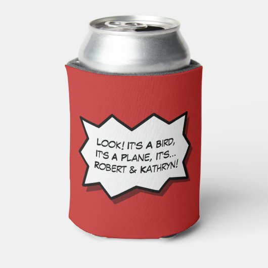 Funny Superheld Bachelor/Bachelorette Party Blikjeskoeler (Blikje Achterkant)