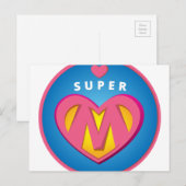 Funny Superheld Superwoman Membleem Briefkaart (Voorkant / Achterkant)