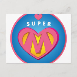 Funny Superheld Superwoman Membleem Briefkaart