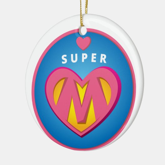 Funny Superheld Superwoman Membleem Keramisch Ornament (Links)