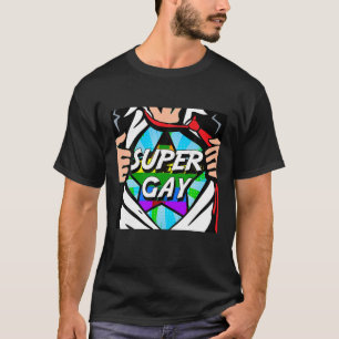 Funny Superhero Super Gay Coming Out LGBT Shirt