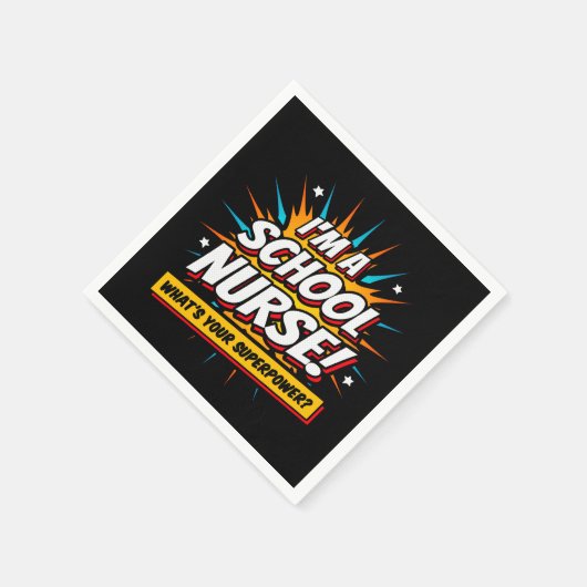 Funny Superpower School Verpleegkundige Waardering Servet (Hoek)