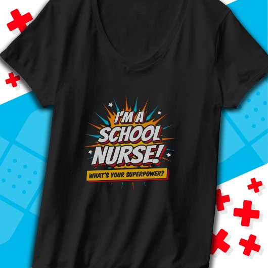 Funny Superpower School Verpleegkundige Waardering T-shirt