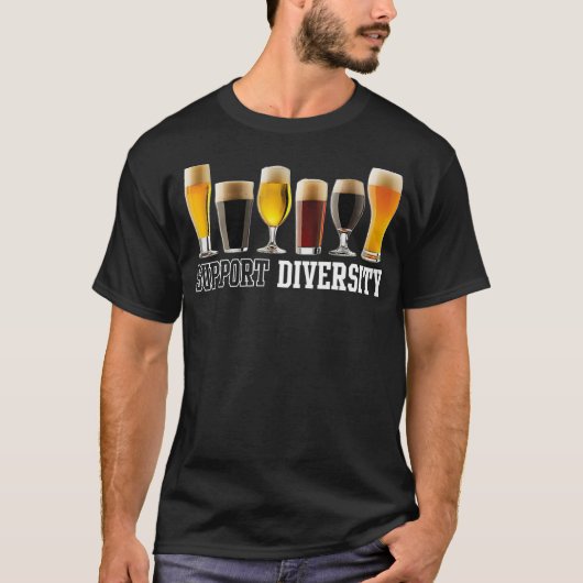 Funny Support Diversity Craft Beer Drink T-shirt (Voorkant)
