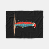 Funny Surf Christmas Lights Lover Surfboard Surfin Fleece Deken (Voorkant (Horizontaal))