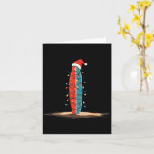 Funny Surf Christmas Lights Lover Surfboard Surfin Kaart (Gele Bloem)