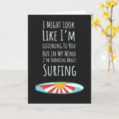 Funny Surfer Card Humorous Surfing Surfboard Ocean Kaart (Gele Bloem)