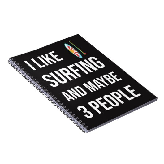 Funny Surfer Gifts Surfing Lover Surfboard Humor Notitieboek (Rechterzijde)