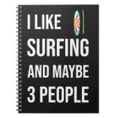 Funny Surfer Gifts Surfing Lover Surfboard Humor Notitieboek (Voorkant)