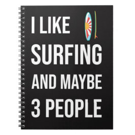 Funny Surfer Gifts Surfing Lover Surfboard Humor  Notitieboek