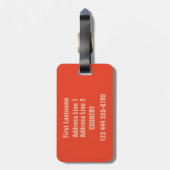 Funny Surfer met Cocktail custom bagagelabel (Achterkant verticaal)