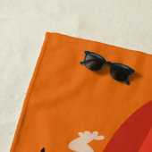 Funny Surfer met Cocktail op aangepaste tekst badh Strandlaken (In situ)