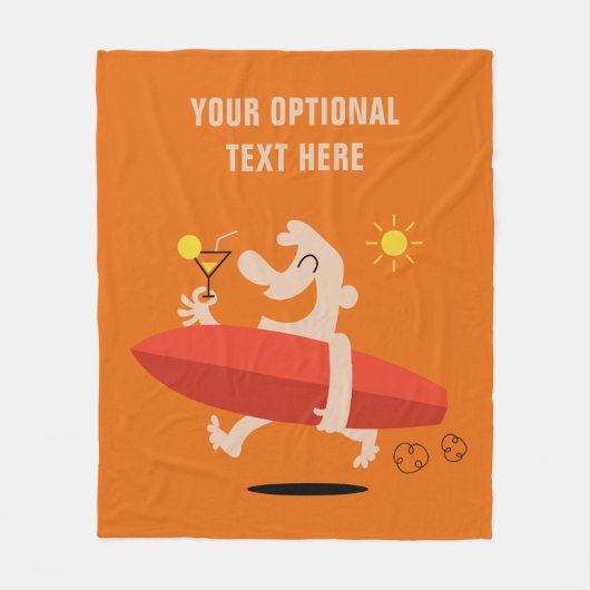 Funny Surfer met op maat gesneden dekens van de co (Voorkant)