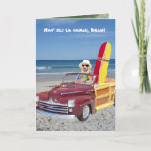  Funny Surfer Verjaardag Kaart (Voorkant)