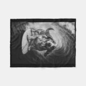 Funny Surfing Bet Hound Selfie On Surfboard Beach  Fleece Deken (Voorkant (Horizontaal))