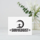 Funny Surfing Briefkaart (Staand voorkant)