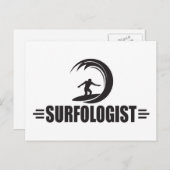 Funny Surfing Briefkaart (Voorkant / Achterkant)