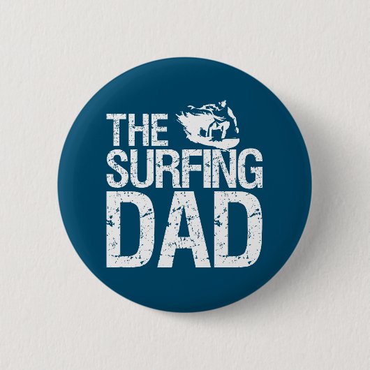 Funny Surfing Dad Surfer Vaderdag Ronde Button 5,7 Cm (Voorkant)