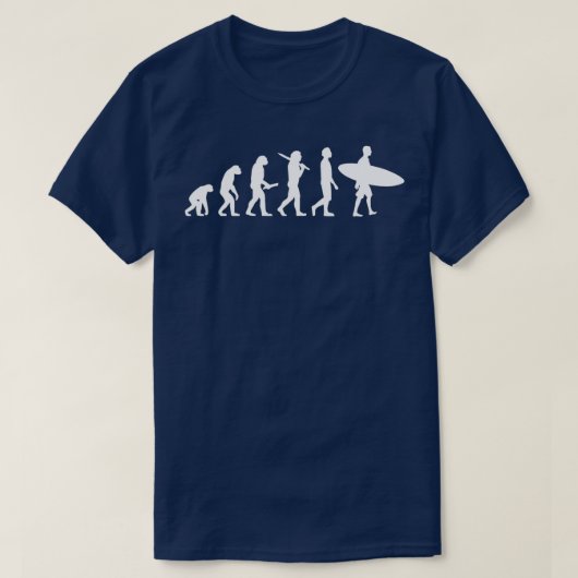 Funny Surfing Evolution Gift for Surfers T-shirt (Design voorkant)