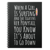 Funny Surfing Gifts For Her Girls Surfer Surfboard Notitieboek (Voorkant)