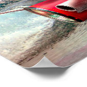 Funny Surfing Goat Poster (Hoek)