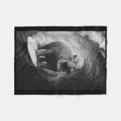 Funny Surfing Hippo Hippopotamus Selfie Safari Ani Fleece Deken (Voorkant (Horizontaal))