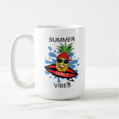 Funny Surfing Pineapple Coffee Mok (Links)