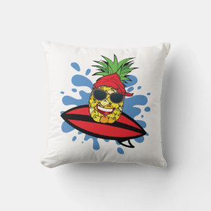 Funny Surfing Pineapple Kussen