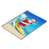 Funny Surfing Santa Claus Notitieboek (Linkerzijde)