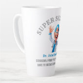 Funny Surgeon Cartoon Gift for Doctors & Nurses Latte Mok (Linkerhoek)