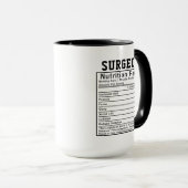 Funny Surgeon Nutrition Facts Medical Professional Mok (Voorkant rechts)