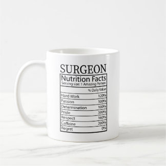 Funny Surgeon Nutrition Facts, Surgeon Gift Koffiemok
