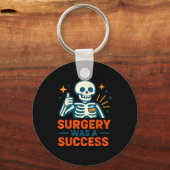 Funny Surgery Was A Success Skeleton Get Well Surg Sleutelhanger (Voorkant)