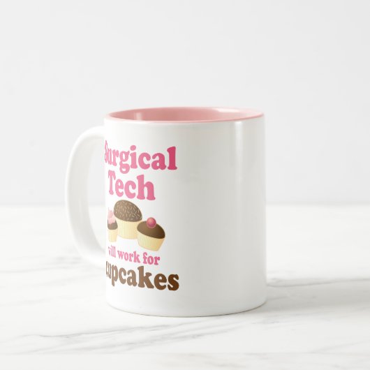 Funny Surgical Tech Tweekleurige Koffiemok (Voorkant links)