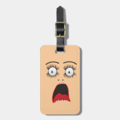 Funny Surpried lady face Bagagelabel (Voorkant verticaal)